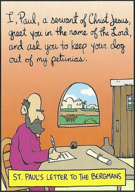 St Pauls Letter To The Bergmans Religious Humor Bible Humor Faith