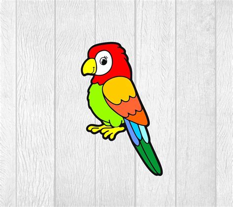 Parrot Svg Parrot Vector Cricut Parrot Parrot Cut File Cut Etsy