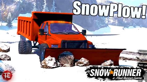 Snowrunner This Truck Has A Working Snowplow Youtube