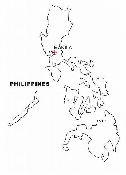 Map Philippines Coloring Philippine Sketch Pages Filippine