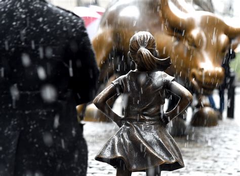 Fearless Girl Iconic Statue Moves From Facing Down Bull To Facing