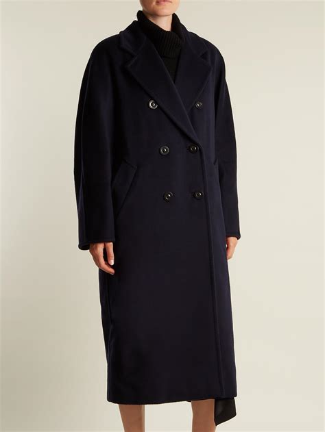 Max Mara Wool Madame Coat In Navy Blue Lyst