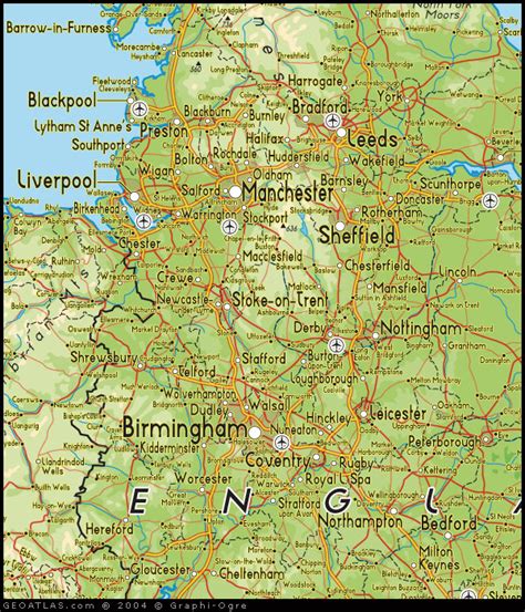 Vector illustration uk map outline drawing. Map of North West England, UK Map, UK Atlas