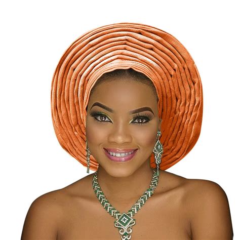 Traditional Aso Oke Gele African Headtie Aso Ebi Head Wrap For Woman African Turban Headband