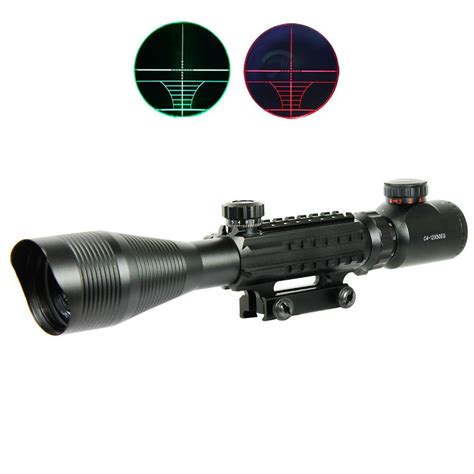 Spike 4 12x50 Tactical Optical Rifle Scope Red Green Dual Illuminated W