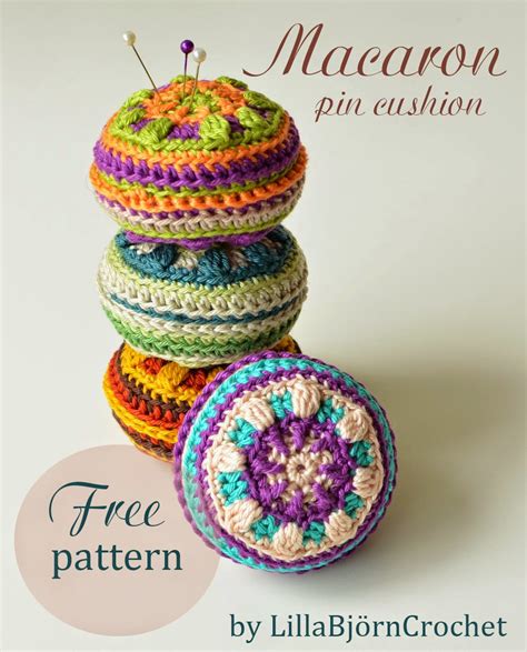 Macaron Pin Cushion Free Pattern Lillabjörns Crochet World