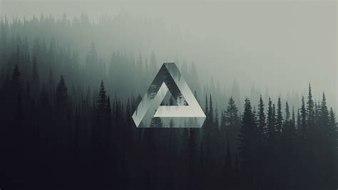 Triangle Geometry Forest Penrose Triangle Wallpapers Hd Desktop