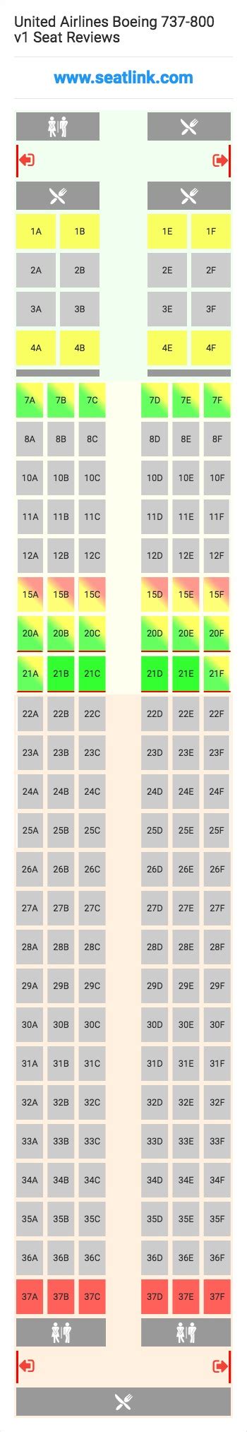 Boeing 737 800 Seat Map United Seatguru Seat Map United Seatguru On