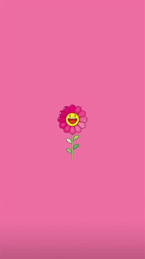Download J Balvin Pink Murakami Flower Wallpaper