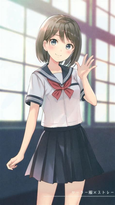 Anime Girl With Uniform Anime Girl School Hd Phone Wallpaper Pxfuel