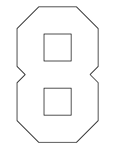Number 8 Pattern Use The Printable Outline For Crafts Creating