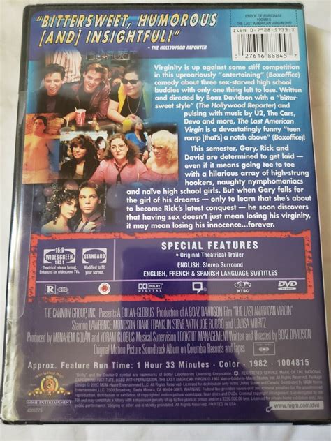 80s Movies The Last American Virgin Dvd 2003 1982 Comedy New