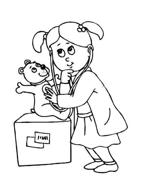 Doctor And Nurse Coloring Sheet Coloring Pages