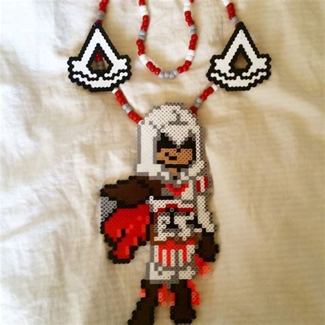 Assassin S Creed Kandi Perler Necklace By Desi S Kandii Perler Beads