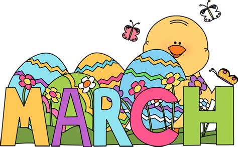 Clip Art For Each Month Month Of March Easter Clip Art Image The
