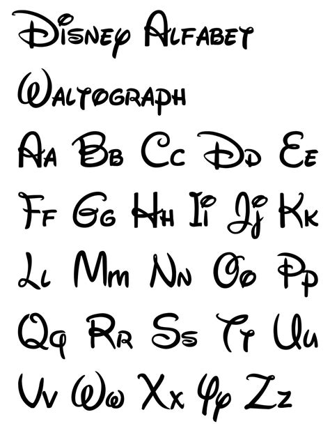 Disney Font Letter Stencils