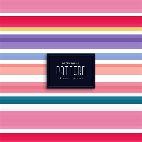 Elegant Colorful Stripes Vector Pattern Download Free Vector Art