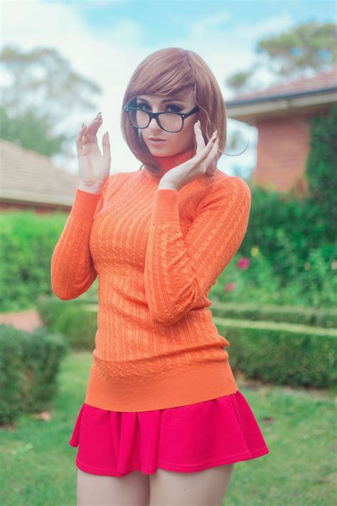 Wallpaper Kayla Erin Model Women Outdoors Cosplay Scooby Doo Velma Dinkley Women With