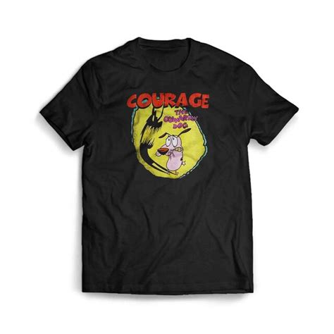 Cartoon Network Courage The Cowardly Dog Shadow Mens T Shirt Tee In