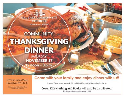 Calvary Community Thanksgiving Dinner Community Board 8 Brooklyn