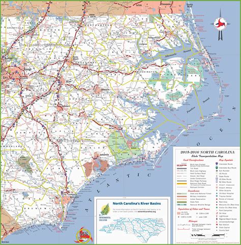 Map Of Eastern Nc Map Of The World