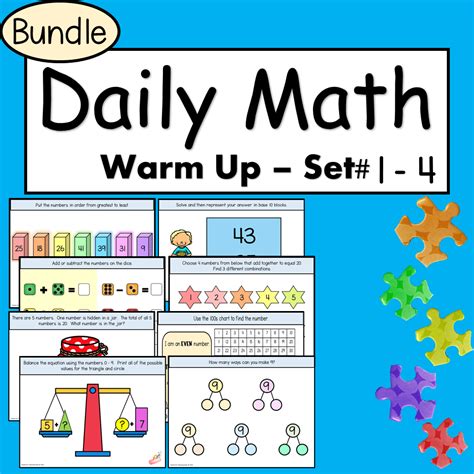 Daily Math Warm Ups Math Talks Month Bundle Hands On Teaching Ideas