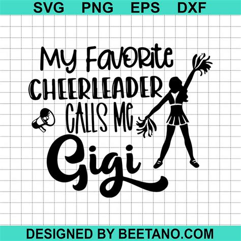 My Favorite Cheerleader Calls Me Gigi Svg Cheerleader Svg Gigi Svg