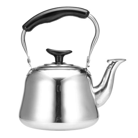 kettle boiling water stainless tea whistling coffee boiler steel silver maker 1l alexnld