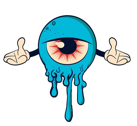 Creepy Eye Sticker By Edwardecho In 2020 Graffiti