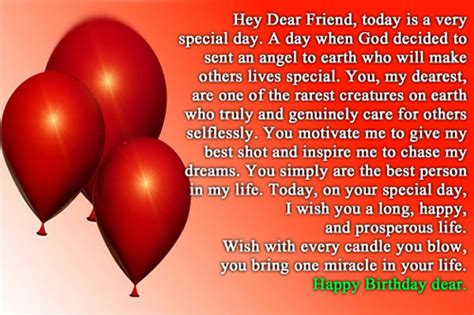 Hey Dear Friend Today Is A Best Friend Birthday Wish