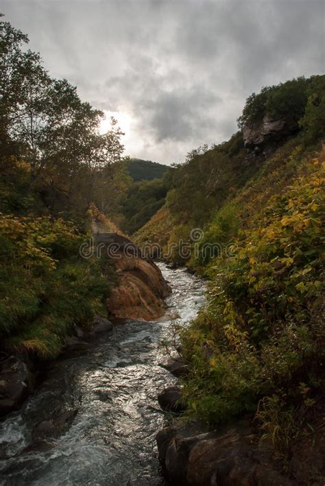 River In Kamchatka Autumn Landscape Stock Photo Image Of River