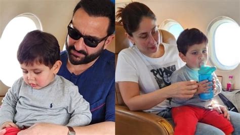 Kareena Kapoor And Saif Ali Khan Pose With Jeh On An Airplane In Unseen Pics Bollywood