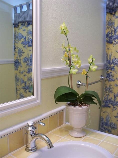 French Country Bathrooms Bathroom Farmhouse With Blue And Yellow