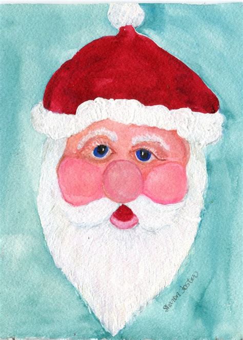 Items Similar To Santa Claus Painting Portrait Of Santa Father