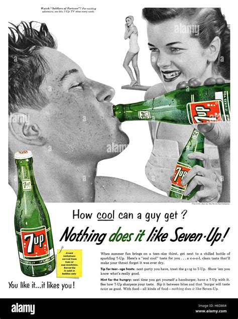 1955 Us Advertisement For 7up Soda Stock Photo Alamy