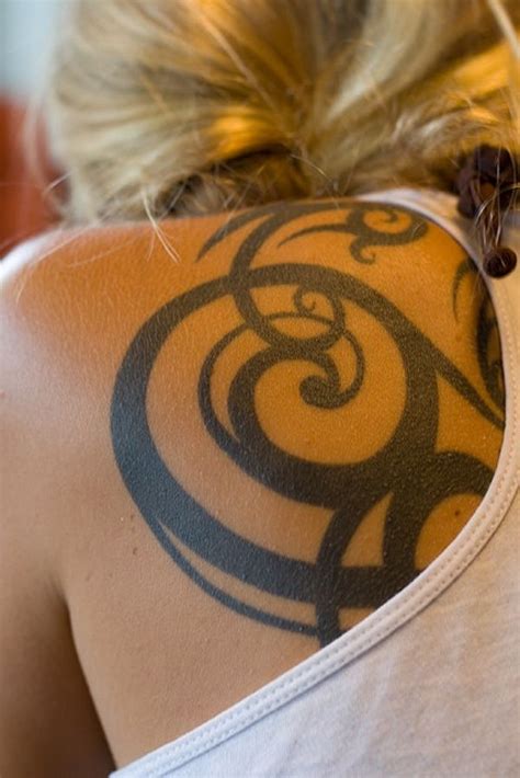 Bold Circles Tribal Shoulder Tattoos Tribal Back Tattoos Tribal Tattoos
