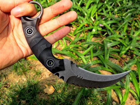 Best Double Edged Karambit Curved Knife With Finger Hole Of 2023
