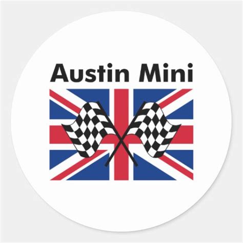 Classic Austin Mini Classic Round Sticker Zazzle