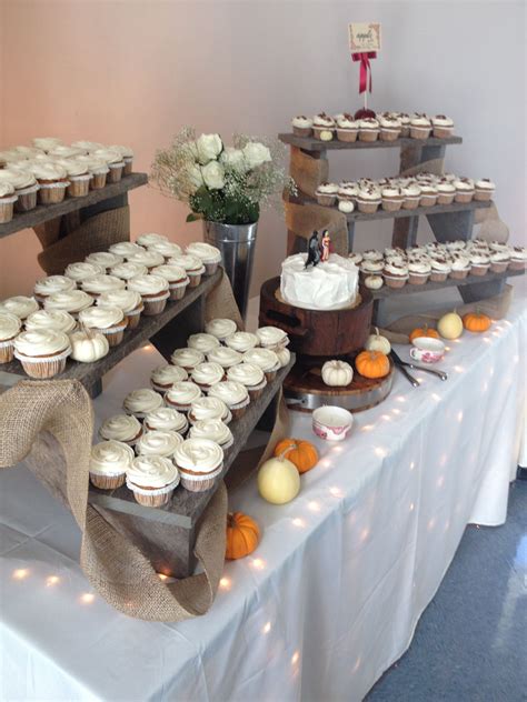 Fall Cupcake Wedding Diy Ladder Display In 2020 Cupcake Stand Wedding