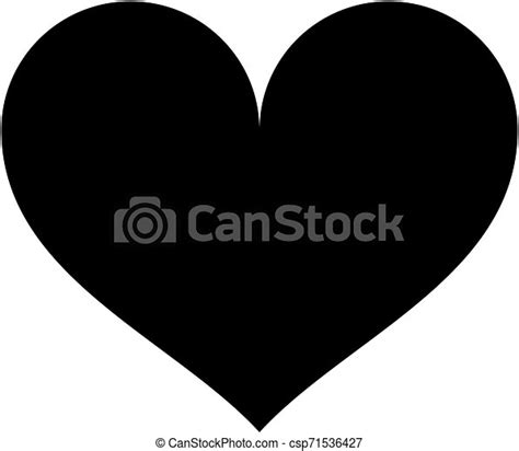 Heart Icon Black Silhouette Vector Illustration Heart Icon Black