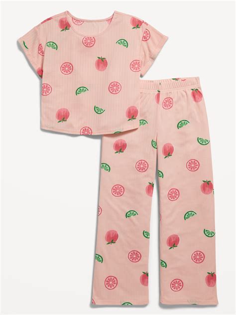 Rib Knit Pajama Set For Girls Old Navy