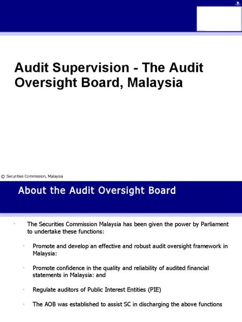 Anantham has served as a member of the aob since january 2020 and. Practitoner s Session 1 the Audit Oversight Board | Audit ...