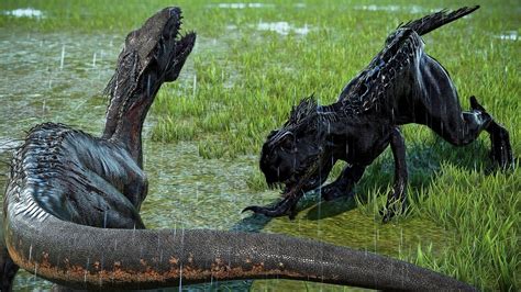 Scorpius Rex E Vs Indoraptor Jurassic World Camp Cretaceous Evolution Fight Breakout