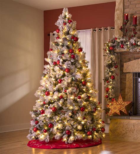 Maybe you would like to learn more about one of these? Fairfax Lighted Decorated Christmas Tree with Flocking, 9 ...