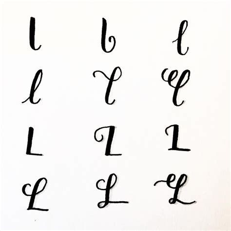 L In Cursive Lowercase