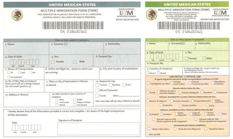 Immigration And Customs Forms Mexico And United States Carm Blog