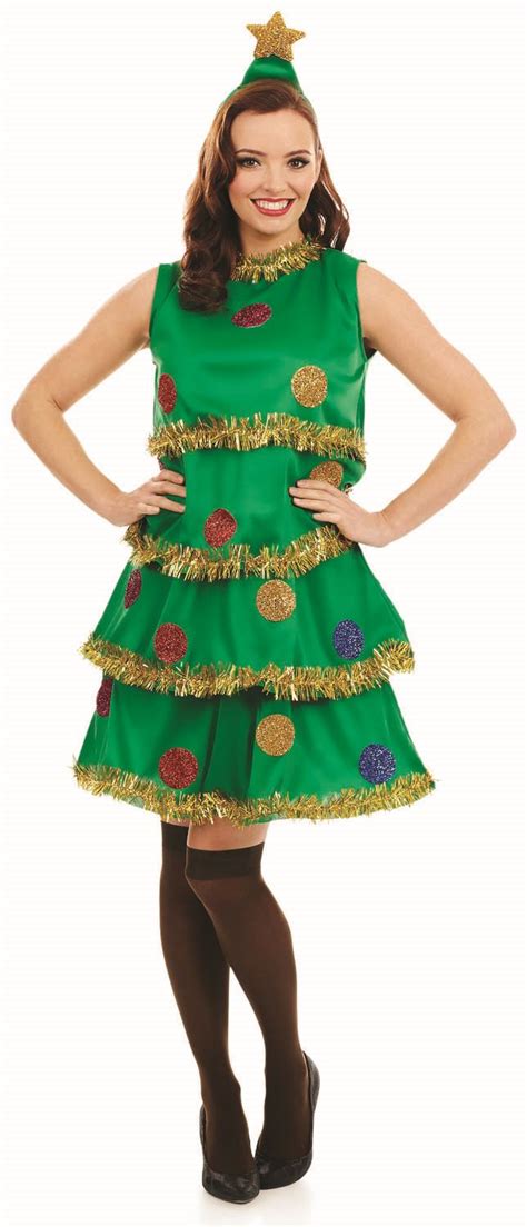 Christmas Tree Lady Xmas Ladies Festive Fancy Dress Costume