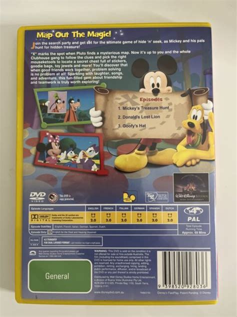 Mickey Mouse Clubhouse Mickeys Treasure Hunt Dvd 2006 For Sale Online Ebay