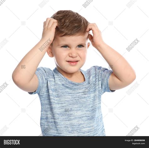 Little Boy Scratching Image And Photo Free Trial Bigstock