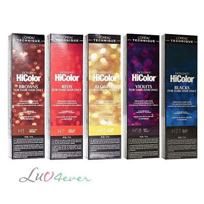 L Oreal Hicolor Chart L Oreal Excellence Hicolor Hilights For Dark